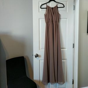 Joanna August ceremony long bridesmaid dress